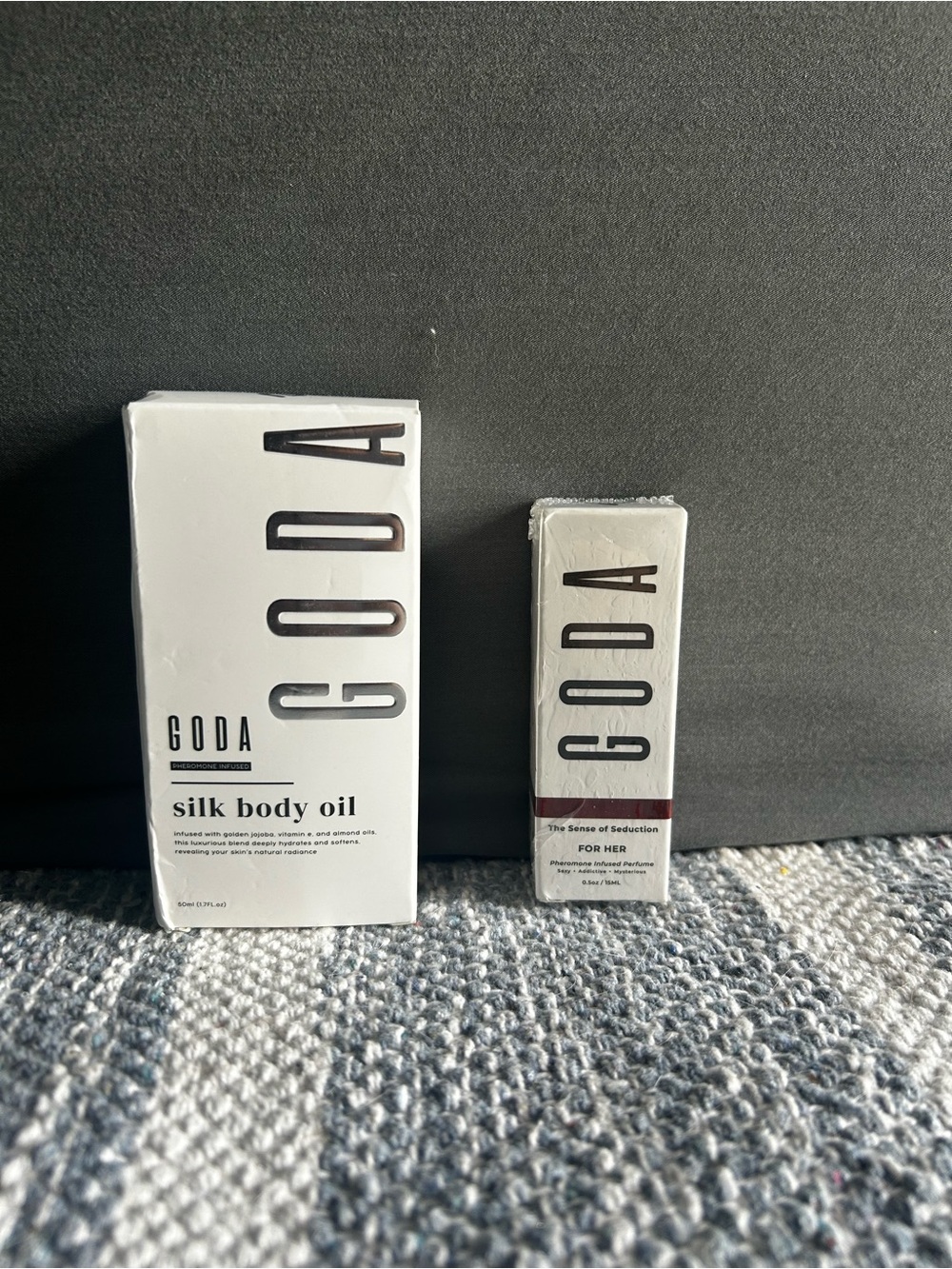 GODA For Her Pheromone Perfume + Silk Body Oil Set New Sealed